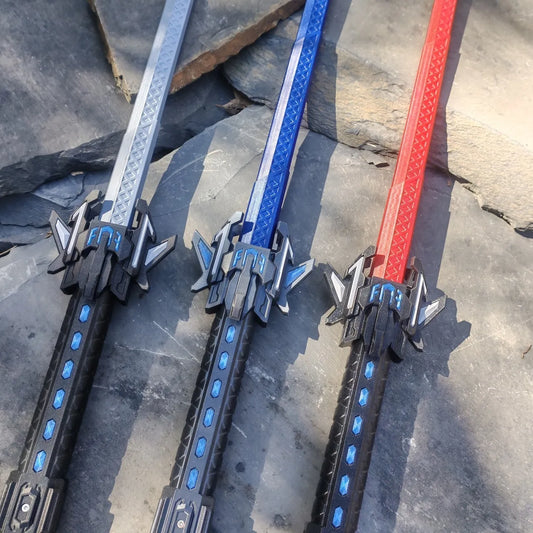 3D Printed Retractable Sword with Mecha-Style Trigger Switch (Generation 3)